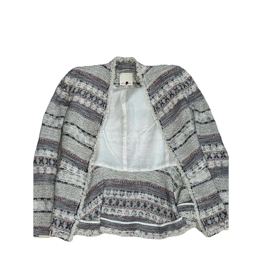 Rebecca Taylor Tweed Pattern Evening Jacket Blazer Womens 2 Multicolor Peplum - Picture 6 of 9